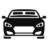 Front modern car icon, simple style vector