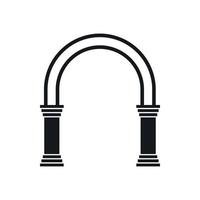 Arch icon, simple style vector