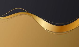 Gradient Luxury Golden Line vector