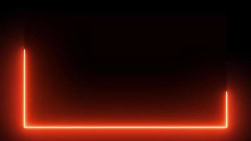 línea rectangular color azul rosa completo o luz láser luz de neón fondo abstracto. video
