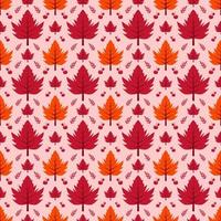 Autumn Leaf Seamless Pattern Design vector