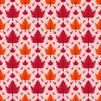 Autumn Leaf Seamless Pattern Design vector