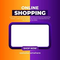 Online Shopping Banner Sale Background Design vector