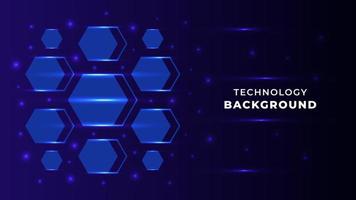 Blue Modern Digital Technology Banner Background Design vector