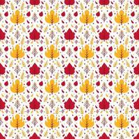 Autumn Leaf Seamless Pattern Design vector