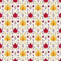 Autumn Leaf Seamless Pattern Design vector