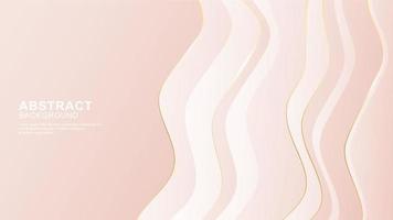 Elegant layered shape background with golden lines vector