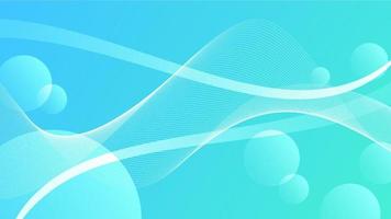 Wavy lines background combined with circle shapes vector