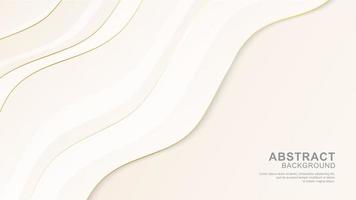 Elegant layered shape background with golden lines vector