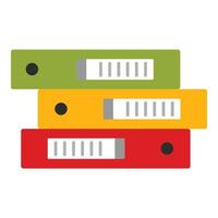 Office folder stack icon, flat style vector