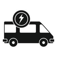 Electrical bus icon, simple style vector