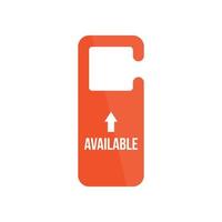 Available door tag icon, flat style vector
