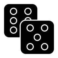 A solid design, icon of ludo dices vector