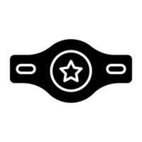 Wrestling belt icon in unique design vector