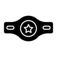 Wrestling belt icon in unique design vector