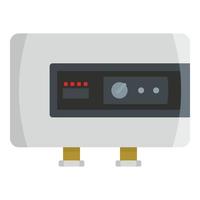 Power heater icon, flat style vector