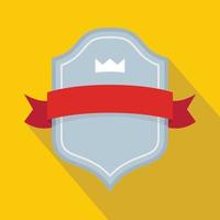 Badge best quality icon, flat style vector