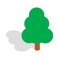 Tree icon, isometric 3d style vector