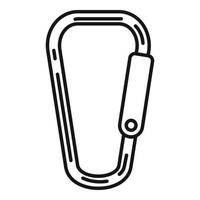 Hiking carabine icon, outline style vector