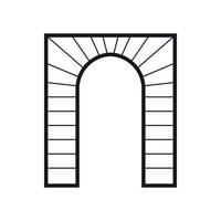 Arch icon, simple style vector