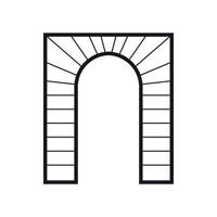 Arch icon, simple style vector