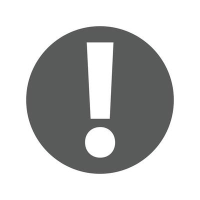 Exclamation point icon vector simple