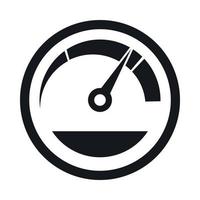 Speedometer icon, simple style vector