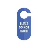 Do not disturb hanger tag icon, flat style vector