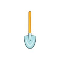 Shovel icon, cartoon style vector
