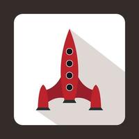 Rocket icon, flat style vector