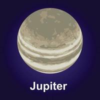 Jupiter planet icon, isometric style vector