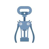 Old bottle opener icon, flat style vector