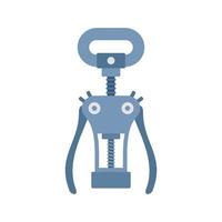 Old bottle opener icon, flat style vector