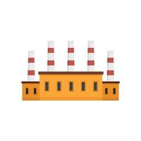 Refinery oil factory icon, flat style vector