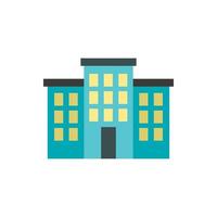 Building icon, flat style vector