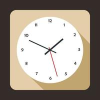 icono de reloj, estilo plano vector