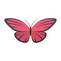 bonito icono de mariposa, estilo plano. vector