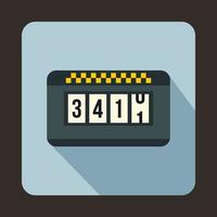 Taximeter icon, flat style vector