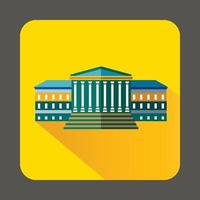 Government building with columns icon vector