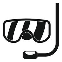 Scuba mask icon, simple style vector