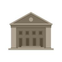 Old courthouse icon, flat style vector