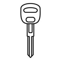 Car door key icon, outline style vector