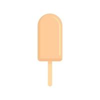 icono de helado blanco suave, tipo plano vector