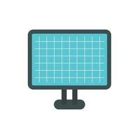 Monitor with architectural pattern icon vector