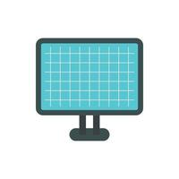 Monitor with architectural pattern icon vector