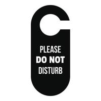 Do not disturb hanger tag icon, simple style vector