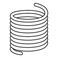 Flexible cable icon, outline style vector