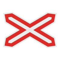 Crossed line icon, flat style. vector