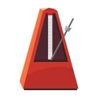 Classic metronome icon, cartoon style vector