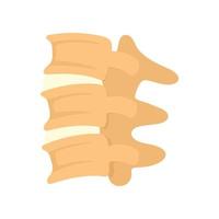 icono de discos de la columna vertebral, estilo plano vector